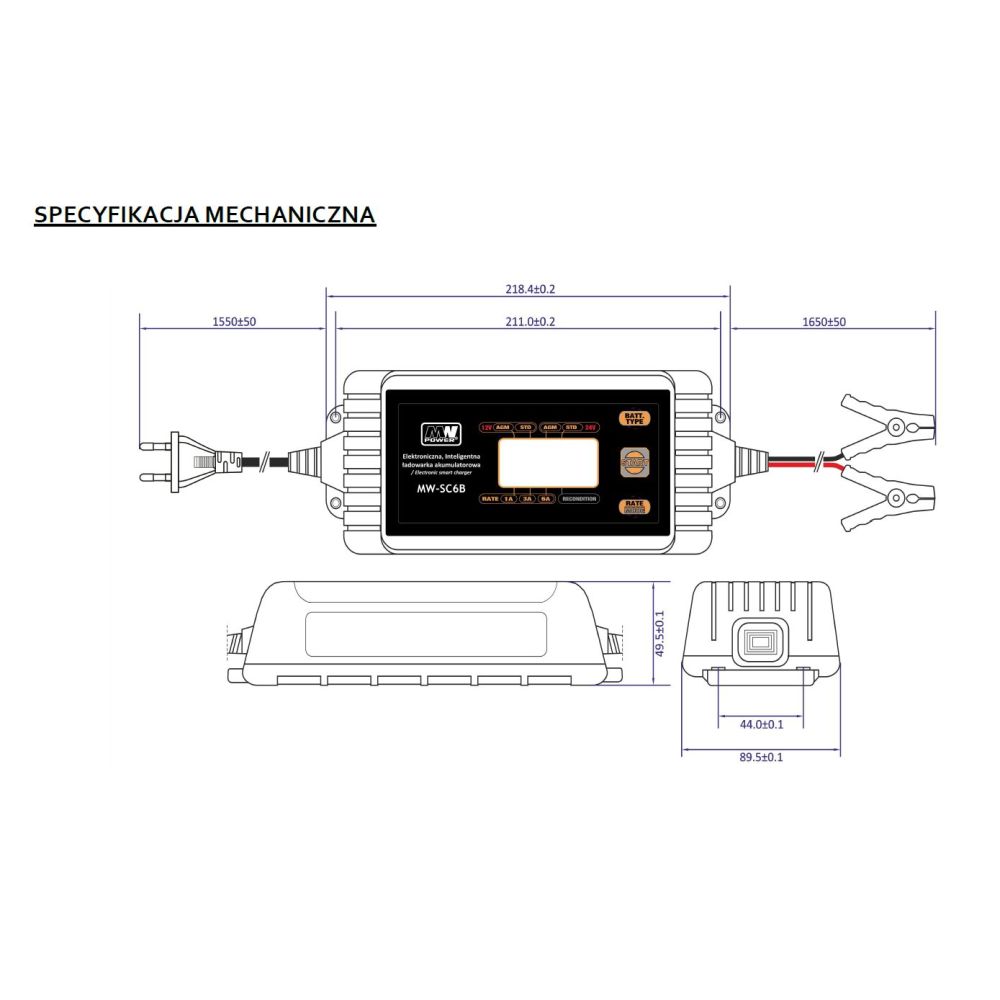 PAŽANGUSIS ĮKROVIKLIS 12 V ir 24 V TRANSPORTO PRIEMONĖMS – ŁAD-MW-SC4B