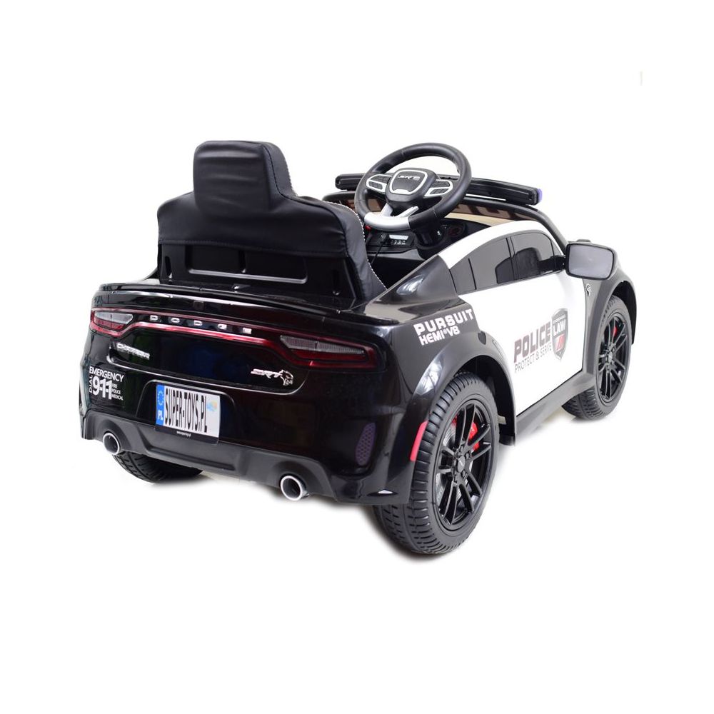 AKUMULIATORINIS AUTOMOBILIS „DODGE CHARGER“ POLICIJA, ŠVIESOS SIGNALAI, GARSO EFEKTAI, NUOTOLINIO VALDYMO PULTAS/ZB-911