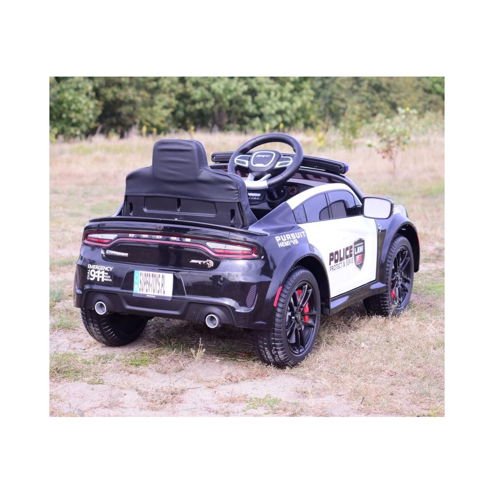 AKUMULIATORINIS AUTOMOBILIS „DODGE CHARGER“ POLICIJA, ŠVIESOS SIGNALAI, GARSO EFEKTAI, NUOTOLINIO VALDYMO PULTAS/ZB-911