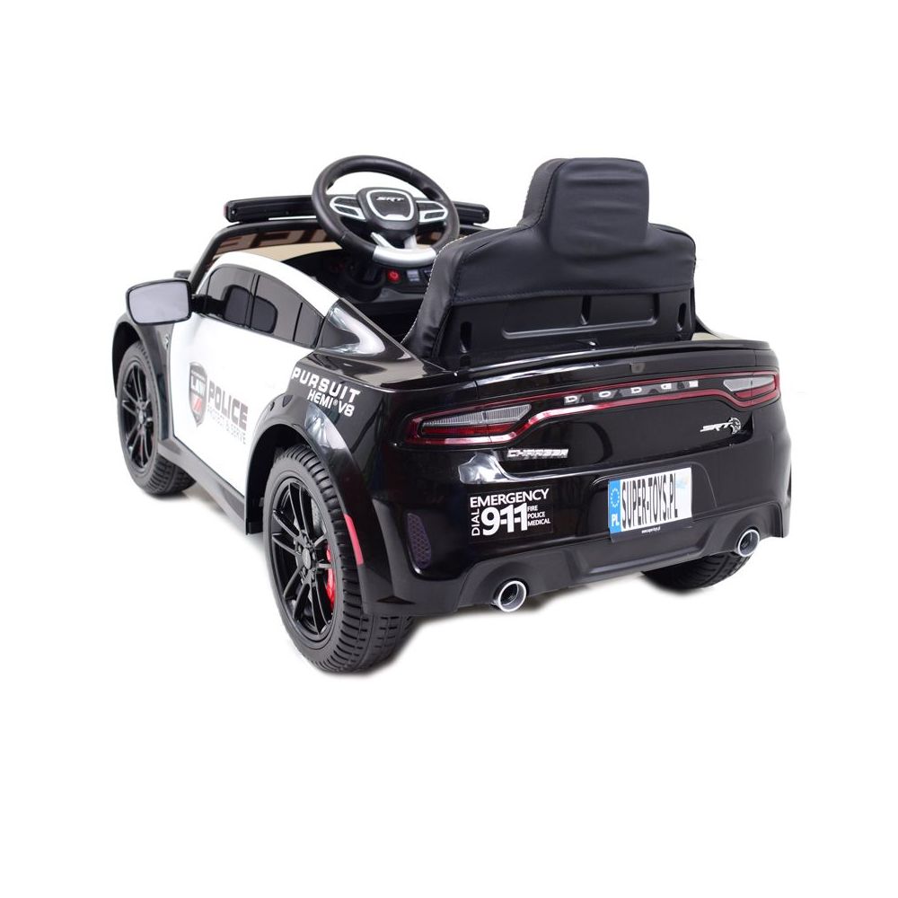 AKUMULIATORINIS AUTOMOBILIS „DODGE CHARGER“ POLICIJA, ŠVIESOS SIGNALAI, GARSO EFEKTAI, NUOTOLINIO VALDYMO PULTAS/ZB-911