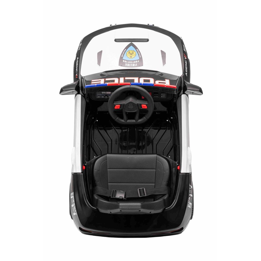 „PROTECT“ POLICIJOS AUTOMOBILIS SU AKUMULIATORIUMI, GARSINĖ, ŠVIESOS SIGNALAI, JAKOSĆ/XMX-629