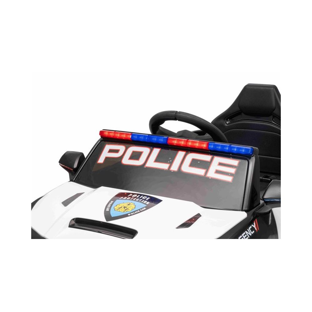 „PROTECT“ POLICIJOS AUTOMOBILIS SU AKUMULIATORIUMI, GARSINĖ, ŠVIESOS SIGNALAI, JAKOSĆ/XMX-629