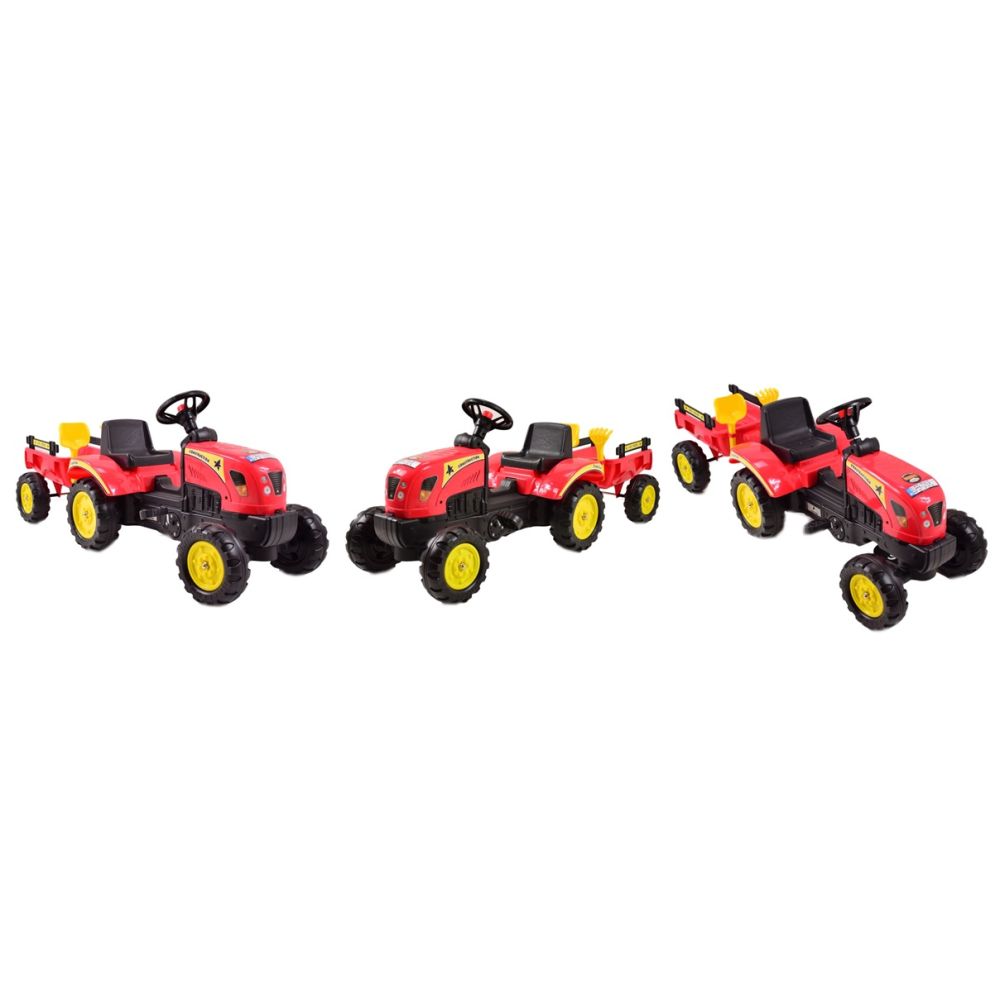 PEDALINIS TRAKTORIUS SU PRIEKABĄ IR PRIEDAI/TR3001