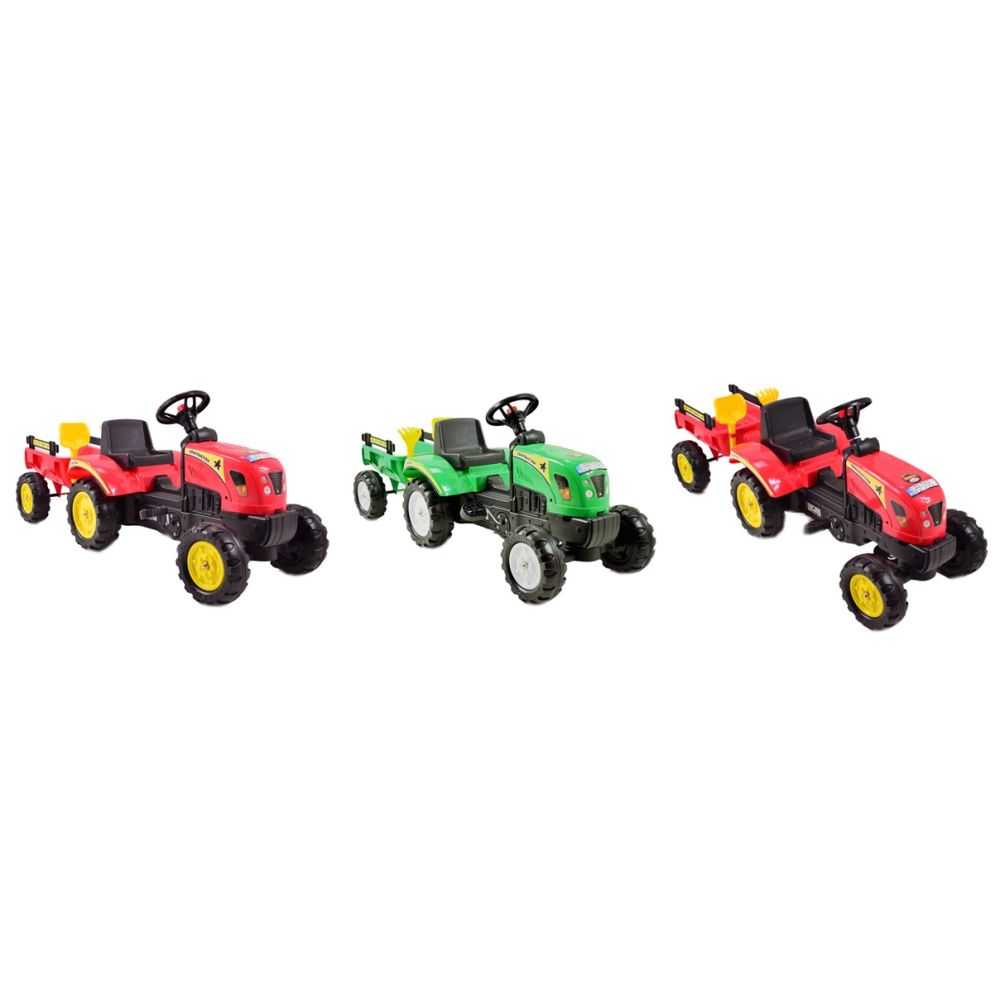 PEDALINIS TRAKTORIUS SU PRIEKABĄ IR PRIEDAI/TR3001