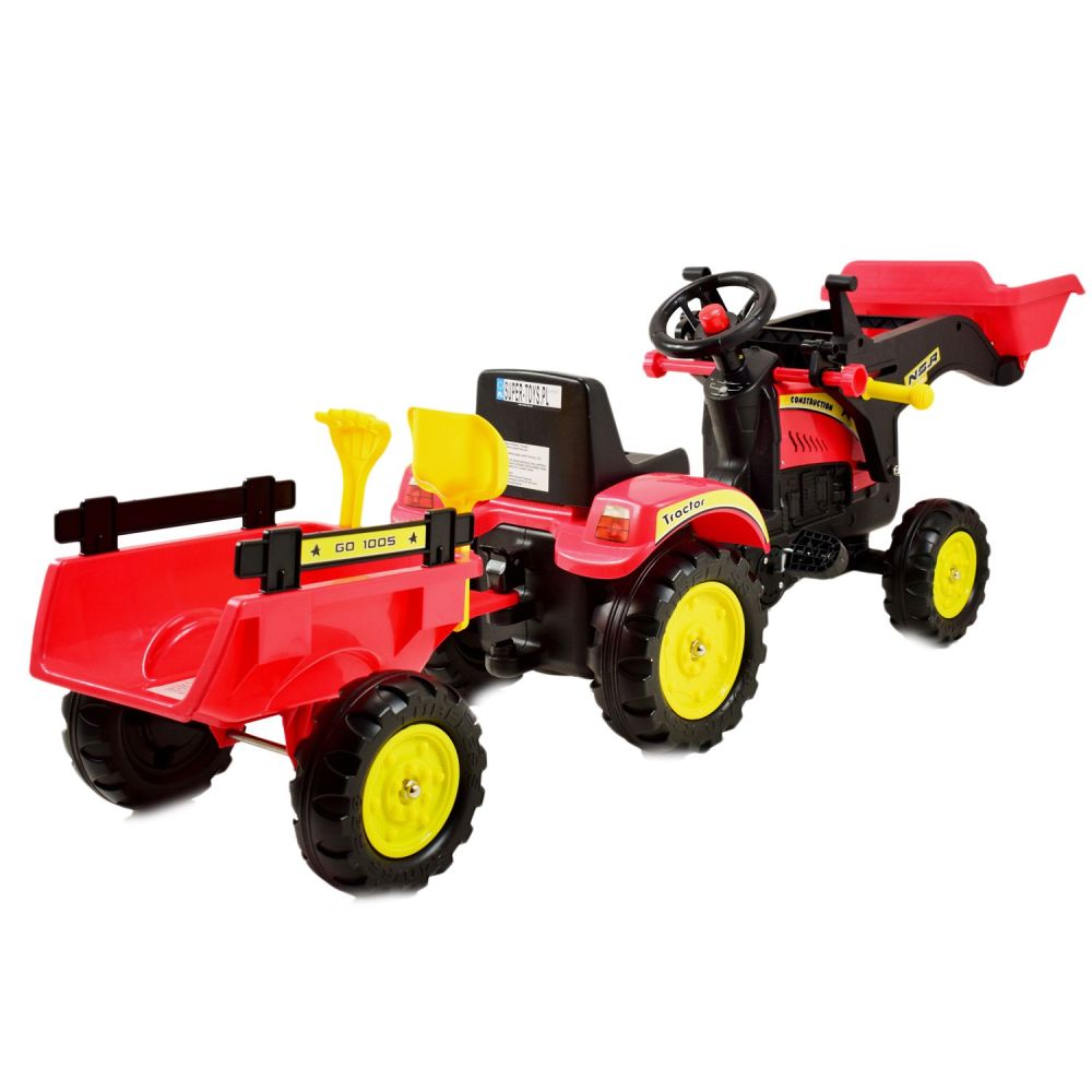 PEDALINIS TRAKTORIUS SU PRIEKABĄ IR KASĖLE /TR3005