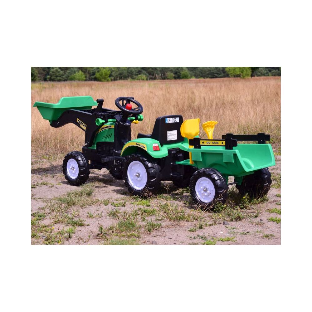 TRAKTOR NA PEDAŁY Z PRZYCZEPĄ I ŁYŻKĄ/TR3005