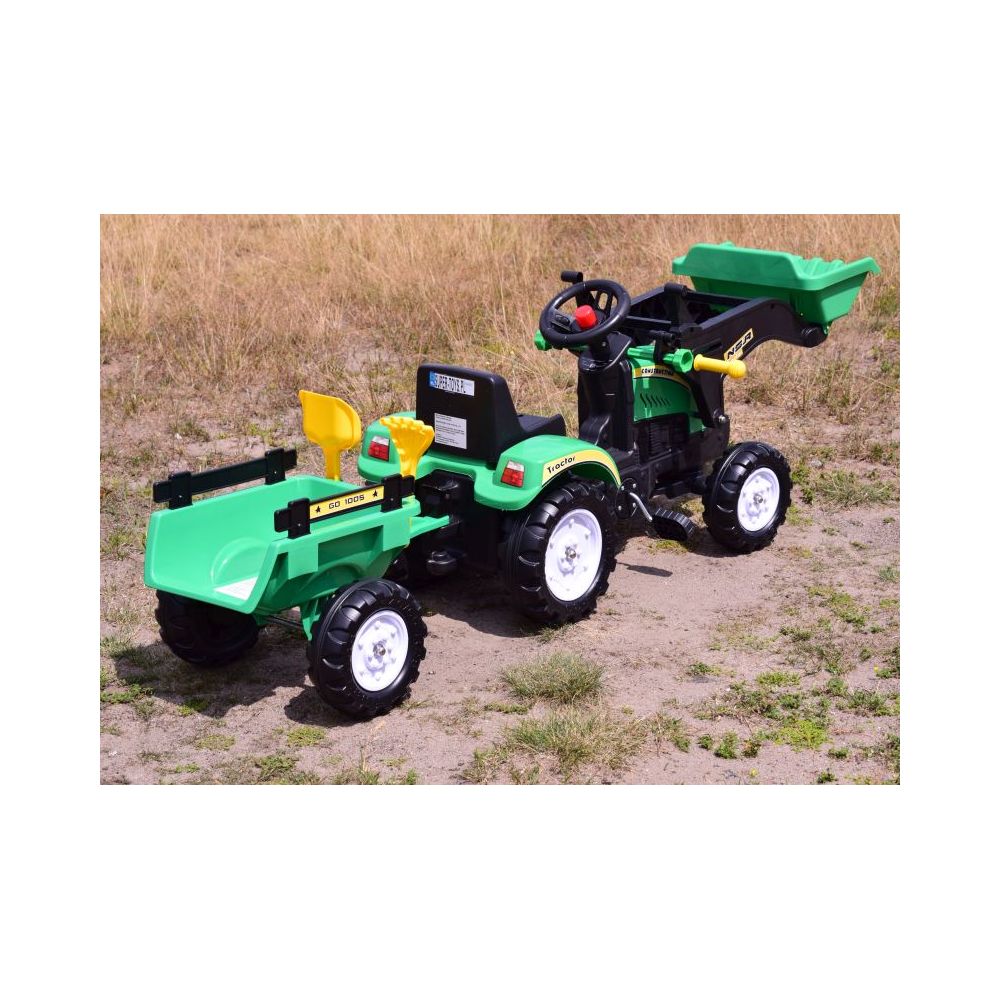 TRAKTOR NA PEDAŁY Z PRZYCZEPĄ I ŁYŻKĄ/TR3005