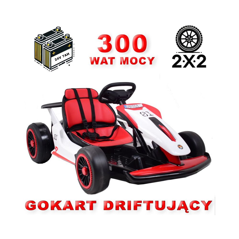 SZYBKI DRIFTUJĄCY GOKART NA AKUMULATOR 24 V 300W/HL3888