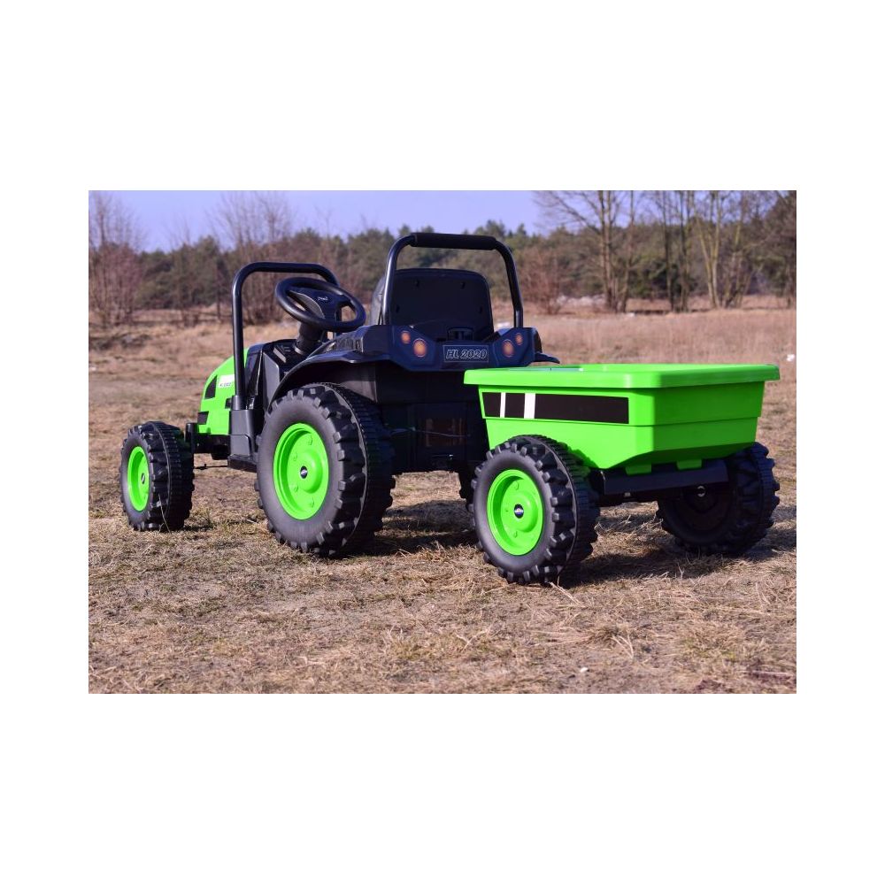 MEGA TRAKTOR Z PRZYCZEPĄ. MIĘKKIE SIEDZENIE, KOŁA EVA,PILOT, RADIO FM/HL388