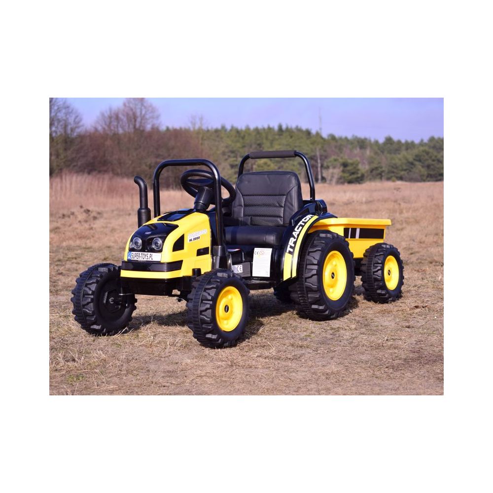 MEGA TRAKTOR Z PRZYCZEPĄ. MIĘKKIE SIEDZENIE, KOŁA EVA,PILOT, RADIO FM/HL388