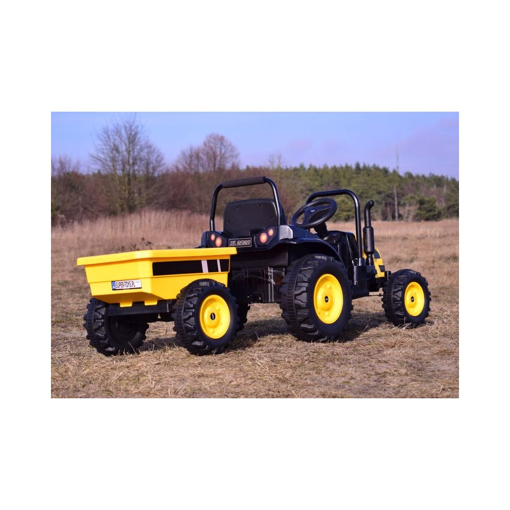 MEGA TRAKTOR Z PRZYCZEPĄ. MIĘKKIE SIEDZENIE, KOŁA EVA,PILOT, RADIO FM/HL388