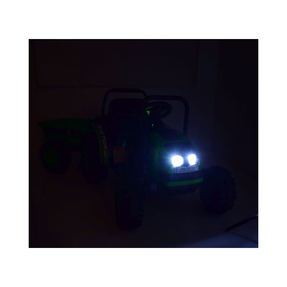 MEGA TRAKTOR Z ŁYŻKĄ - ŁADOWARKĄ. MIĘKKIE SIEDZENIE, PILOT, RADIO FM/HL389