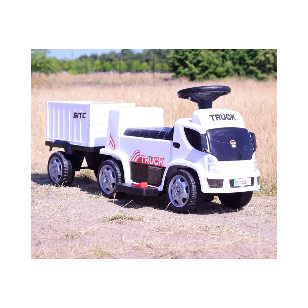 VAIKŲ AUTOMOBILIS, AKUMULIATORINIS SUNKVEŽIMIS SU PRIEKABĄ IR GARSO EFEKTAIS/GTS-6688-E
