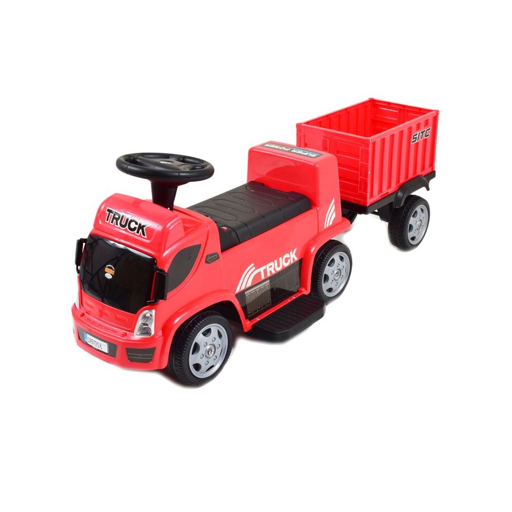 VAIKŲ AUTOMOBILIUKAS, AKUMULIATORINIS SUNKVEŽIMIS SU PRIEKABA IR GARSO EFEKTAIS / GTS-6688-E