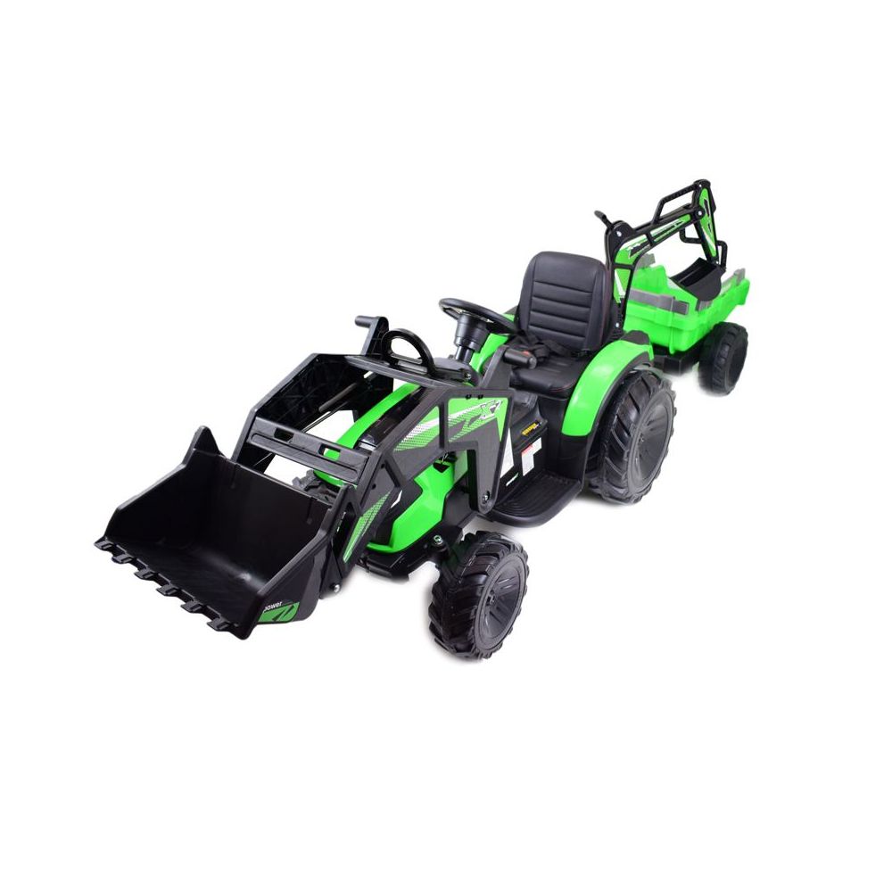 MEGA TRAKTORIUS SU KRAUTUVU, EKSKAVATORIUMI IR PRIEKABĄ, 24 V, SUPER-MOC SX-2068 – ŽALIAS