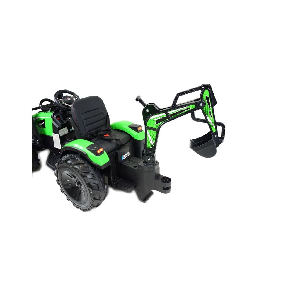 MEGA TRAKTOR Z ŁADOWARKĄ,KOPARKĄ, PRZYCZEPĄ 24 V SUPER-MOC SX-2068-ZIELONY