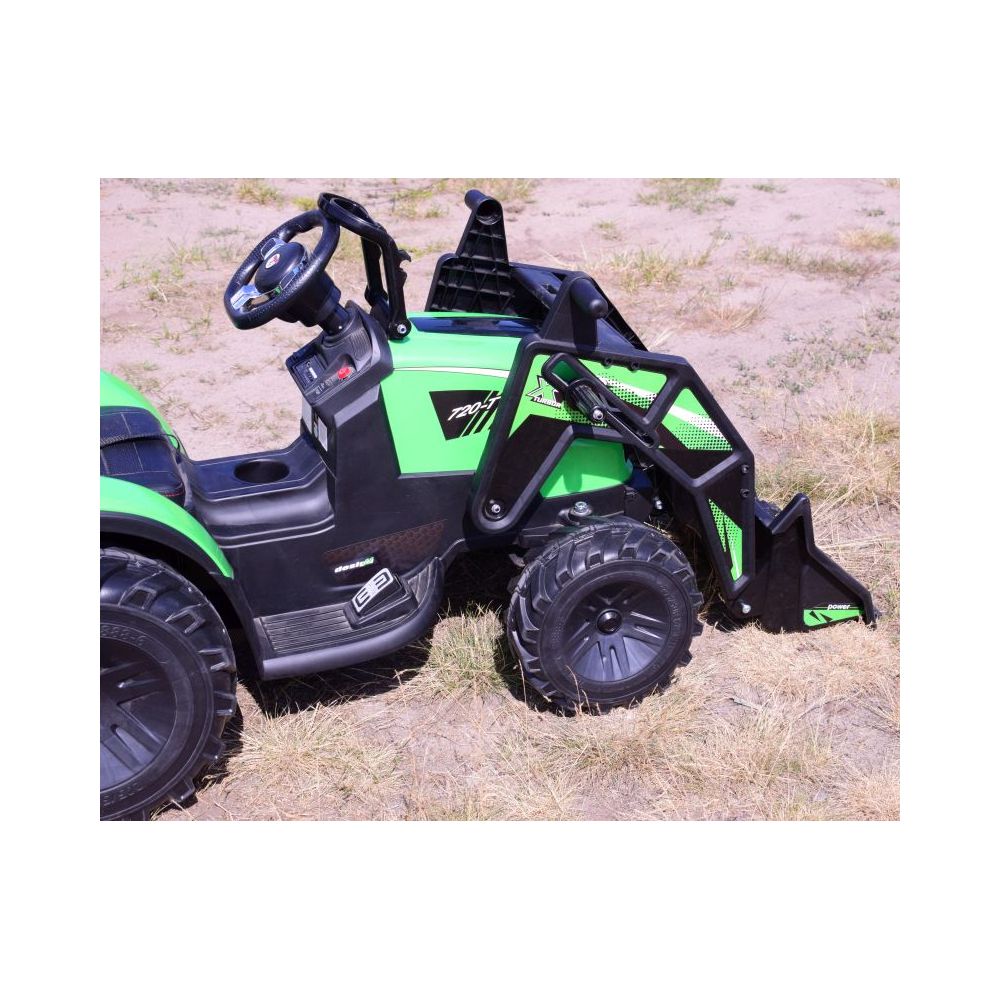 MEGA TRAKTOR Z ŁADOWARKĄ,KOPARKĄ, PRZYCZEPĄ 24 V SUPER-MOC SX-2068-ZIELONY