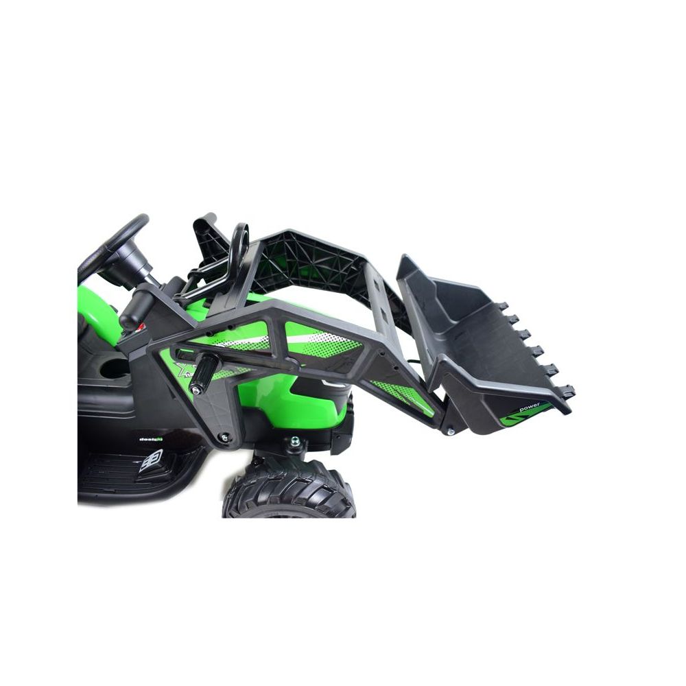 MEGA TRAKTOR Z ŁADOWARKĄ,KOPARKĄ, PRZYCZEPĄ 24 V SUPER-MOC SX-2068-ZIELONY