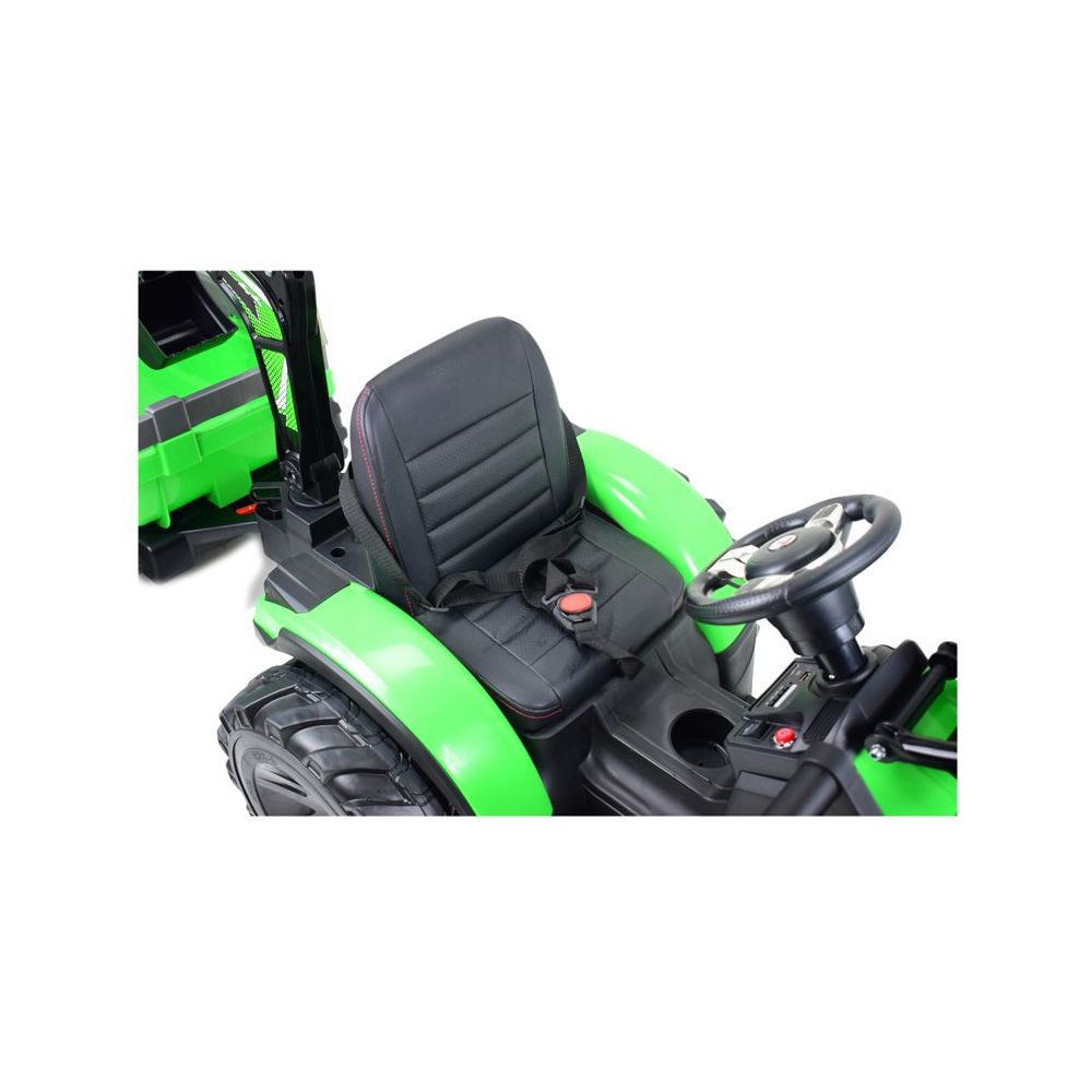 MEGA TRAKTORIUS SU KRAUTUVU, EKSKAVATORIUMI IR PRIEKABĄ, 24 V, SUPER-MOC SX-2068 – ŽALIAS