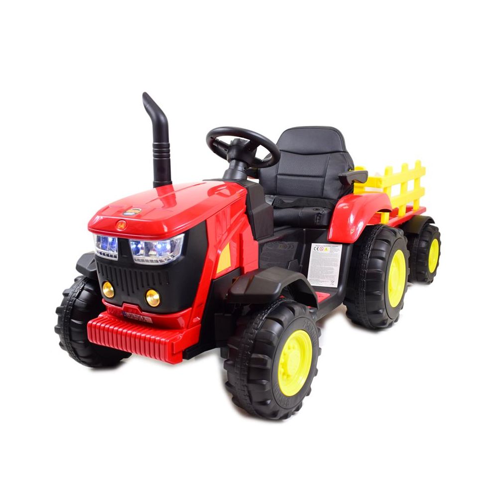 MEGA TRAKTOR NA AKUMULATOR Z PRZYCZEPĄ. MIĘKKIE SIEDZENIE, PILOT, /HL3388