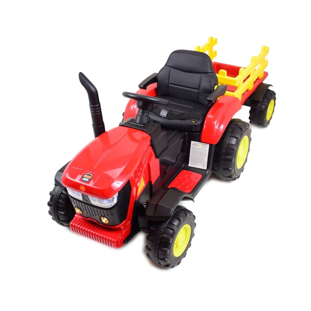 MEGA TRAKTOR NA AKUMULATOR Z PRZYCZEPĄ. MIĘKKIE SIEDZENIE, PILOT, /HL3388
