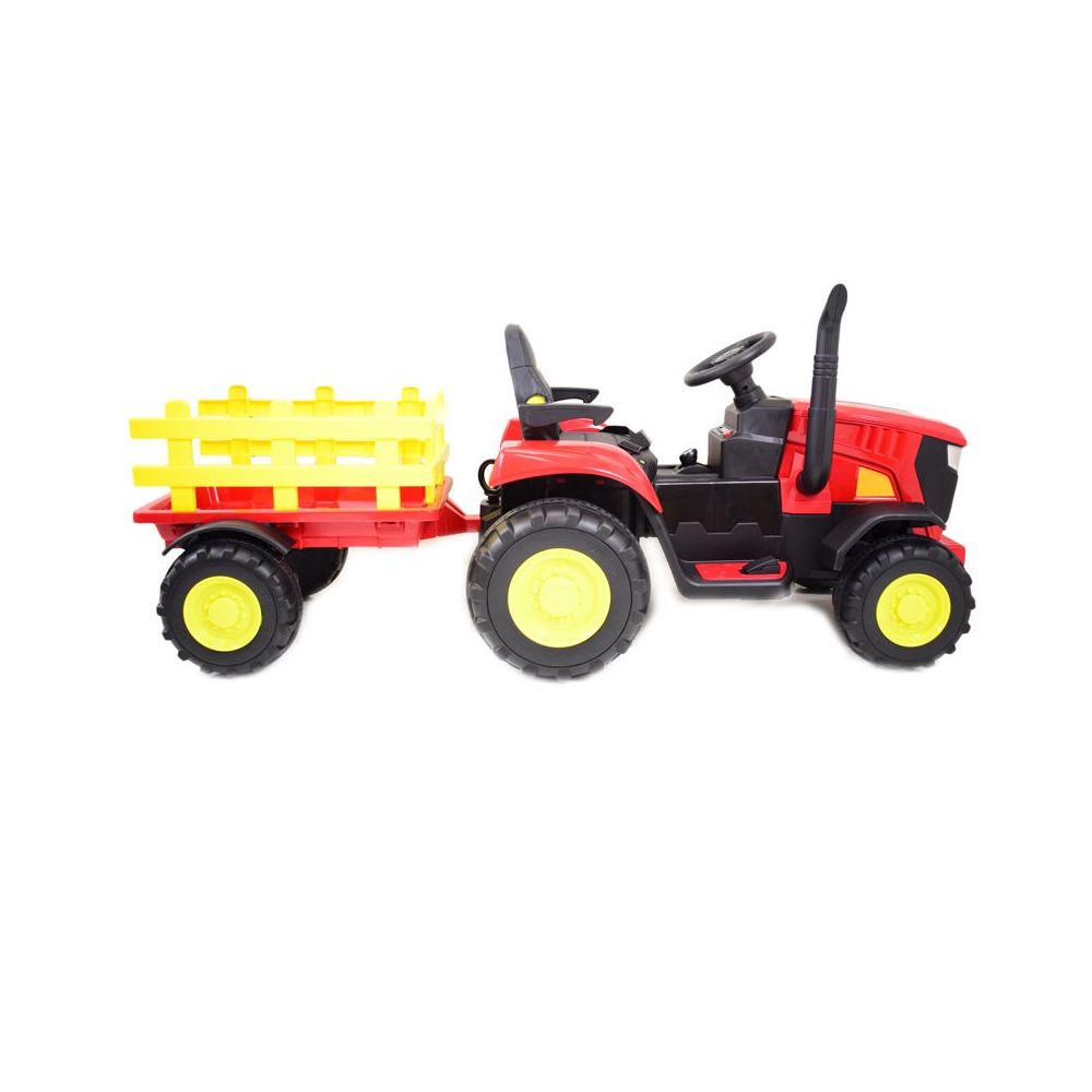 MEGA TRAKTOR NA AKUMULATOR Z PRZYCZEPĄ. MIĘKKIE SIEDZENIE, PILOT, /HL3388