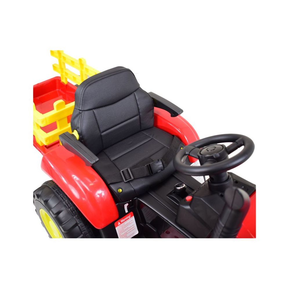 MEGA TRAKTOR NA AKUMULATOR Z PRZYCZEPĄ. MIĘKKIE SIEDZENIE, PILOT, /HL3388