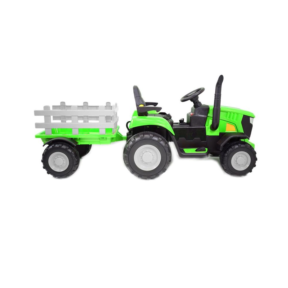 MEGA TRAKTOR NA AKUMULATOR Z PRZYCZEPĄ. MIĘKKIE SIEDZENIE, MIEKKIE KOŁA PILOT, /HL3388
