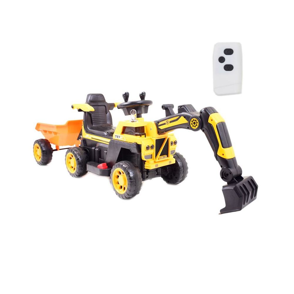 TRAKTOR, KOPARKA NA AKUMULATOR+PRZYCZEPA+PILOT /HRB106