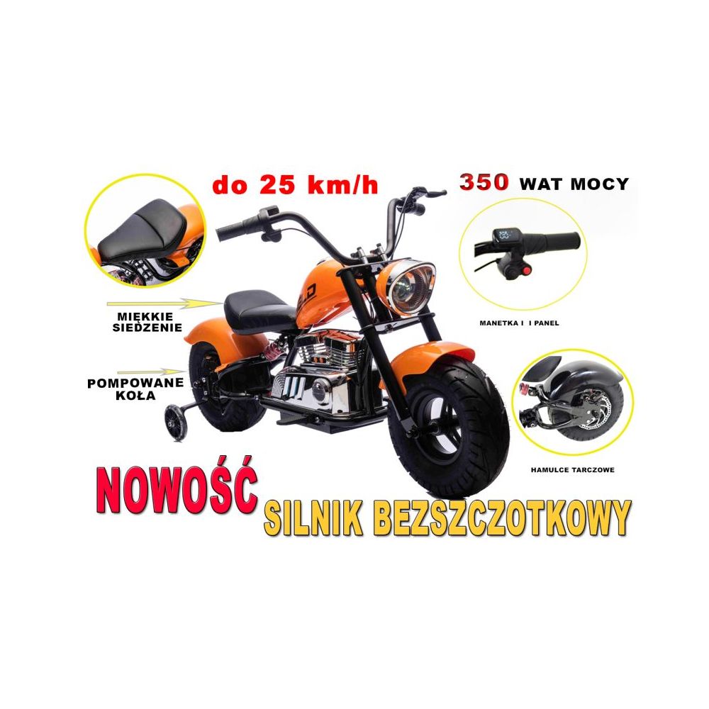 MOTORCHOPPER „HELD“, PRIEPUČIAMI VAROMI RATAI, GREITIS IKI 25 KM/H, APŠVIESTAS VARIKLIS/XB1058