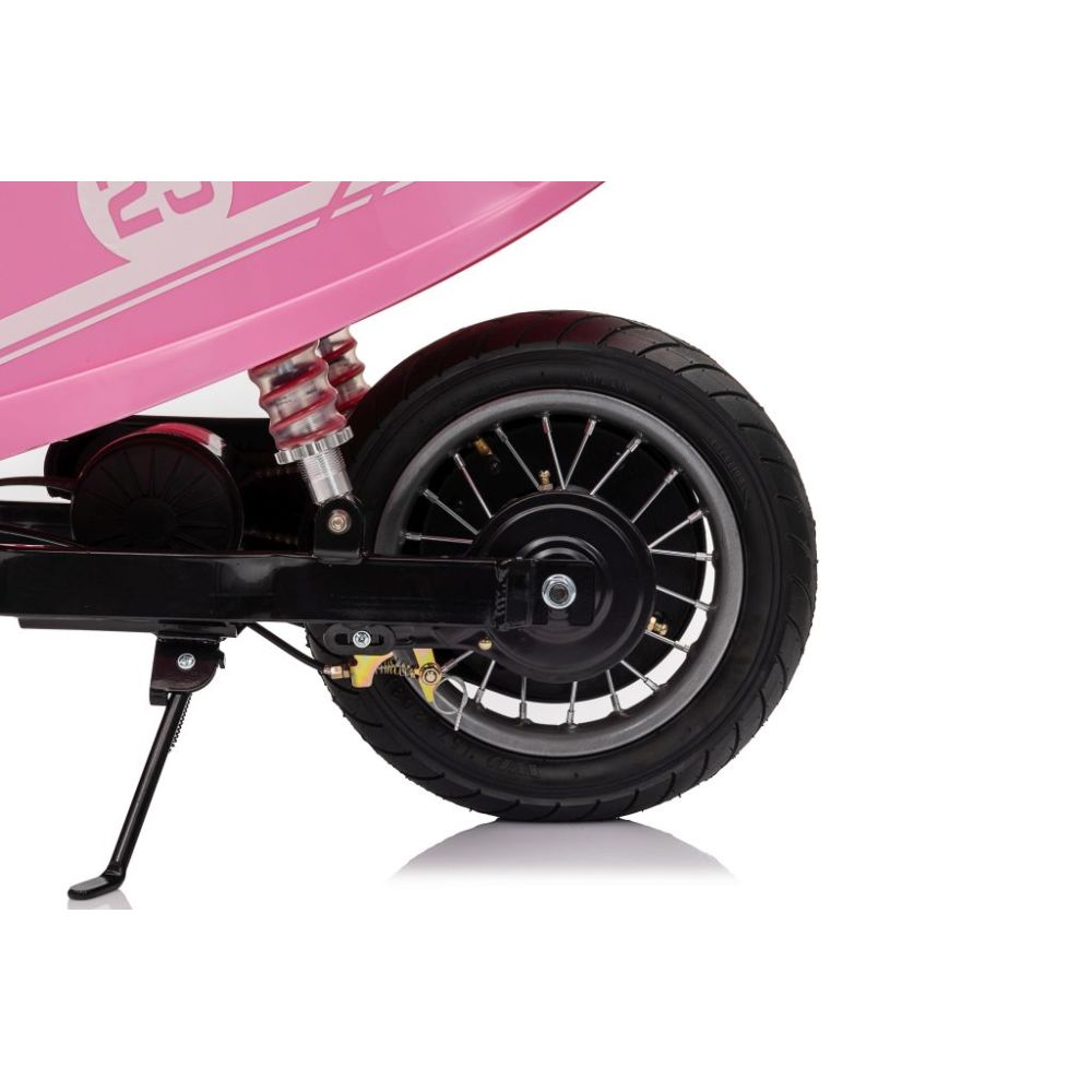 Akumuliatorinis rožinis retro motoroleris WATERPROOF/sx-2438