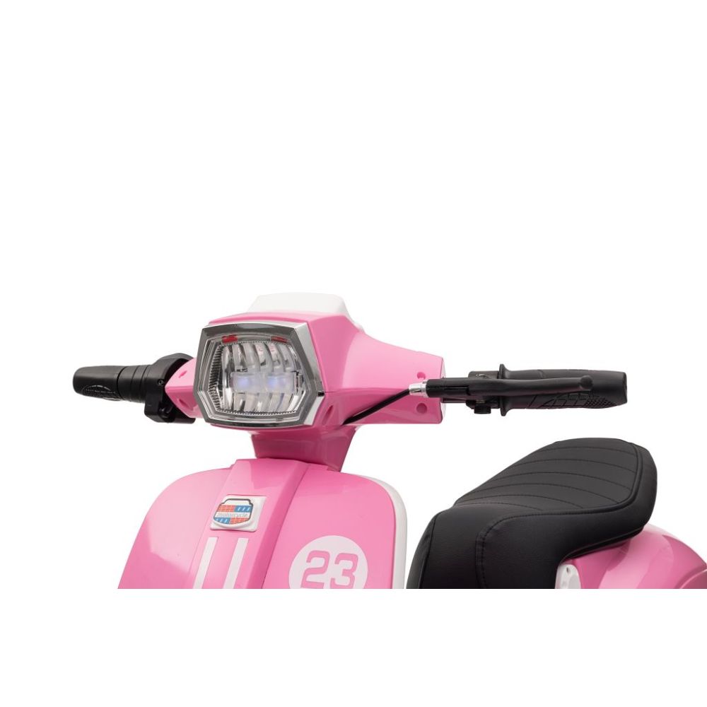Akumuliatorinis rožinis retro motoroleris WATERPROOF/sx-2438