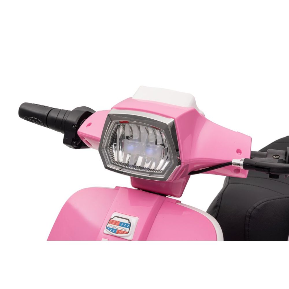 Akumuliatorinis rožinis retro motoroleris WATERPROOF/sx-2438
