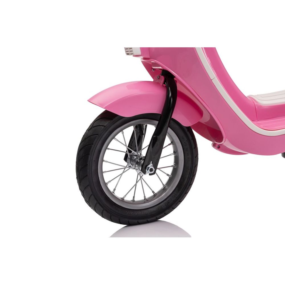 Akumuliatorinis rožinis retro motoroleris WATERPROOF/sx-2438