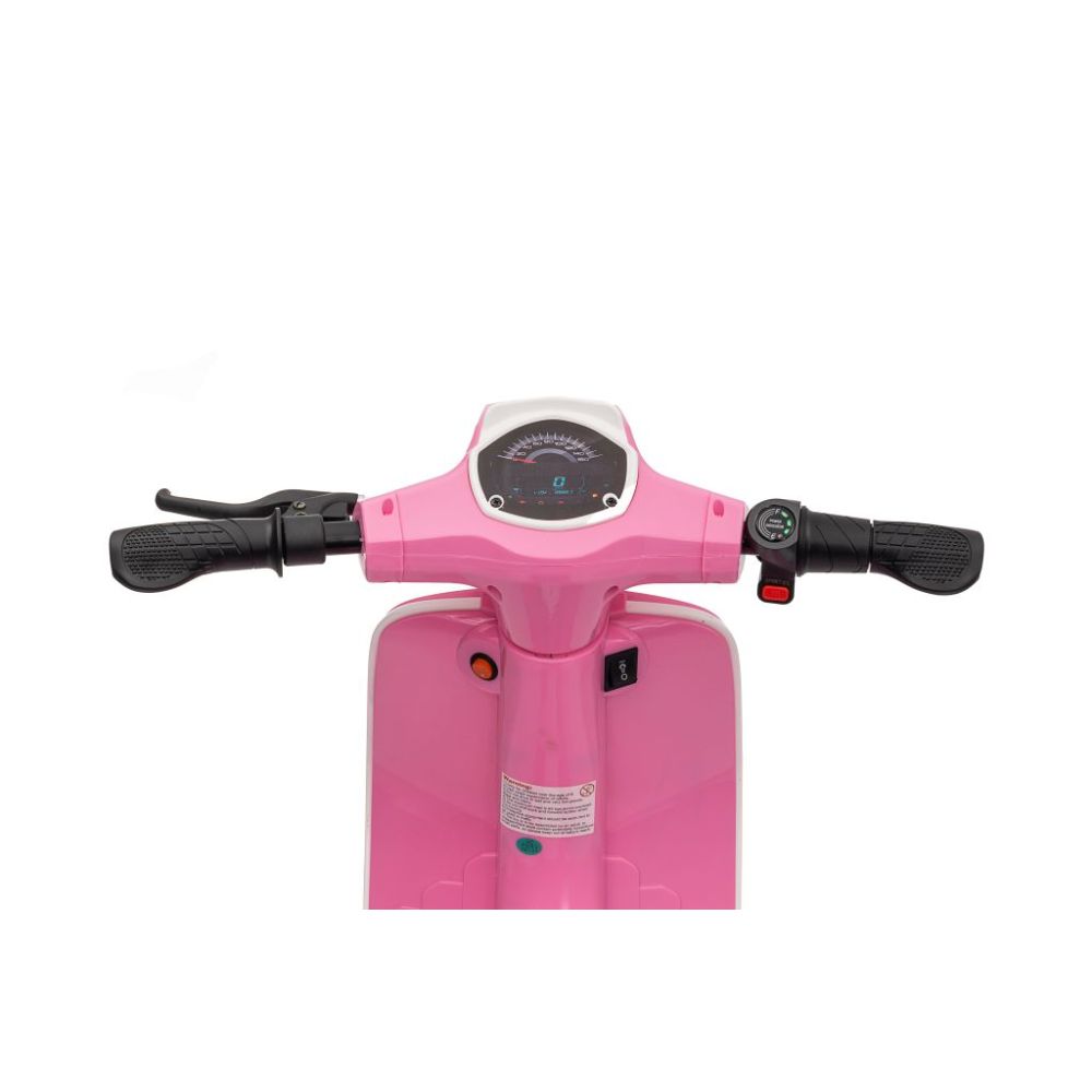 Akumuliatorinis rožinis retro motoroleris WATERPROOF/sx-2438