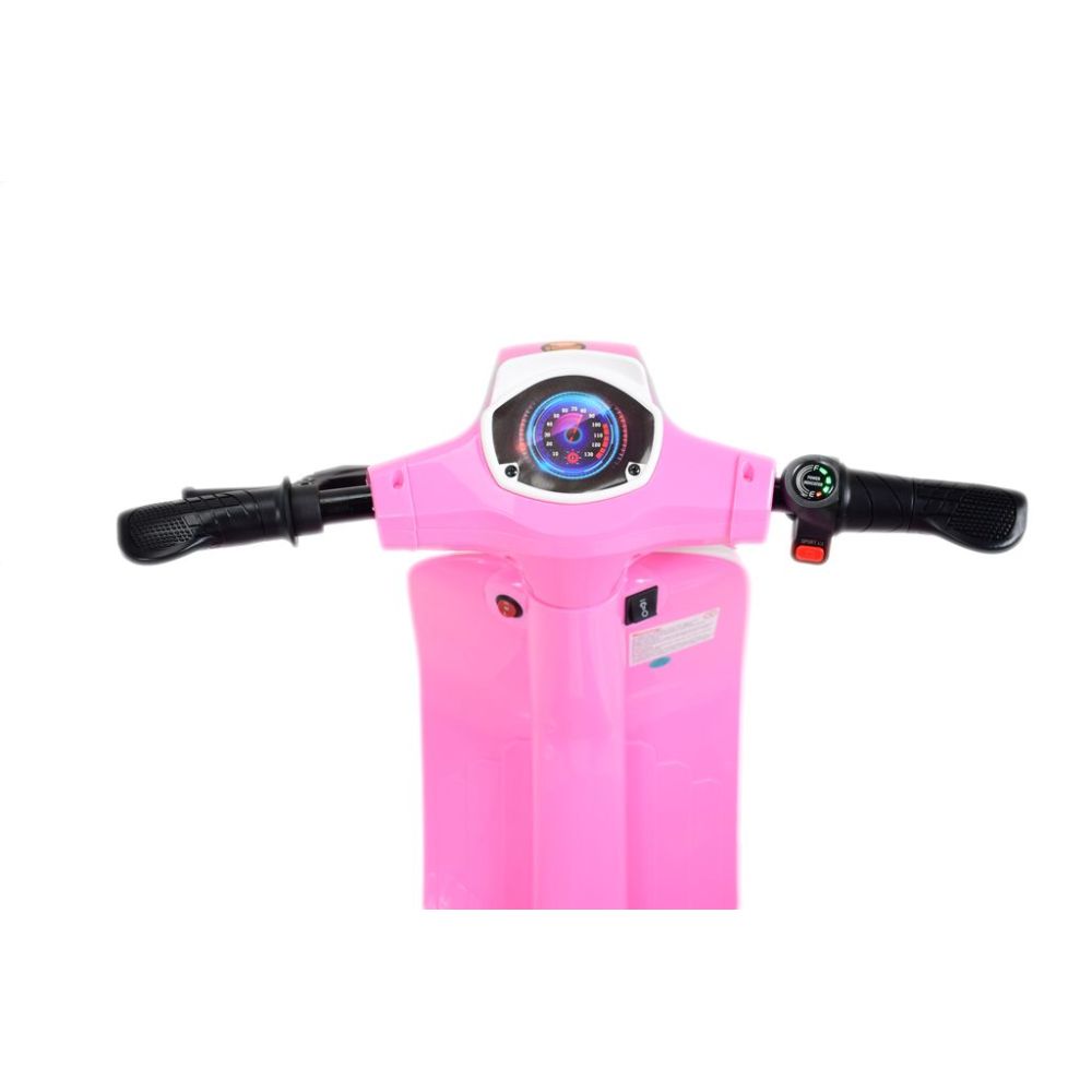 Akumuliatorinis rožinis retro motoroleris WATERPROOF/sx-2438