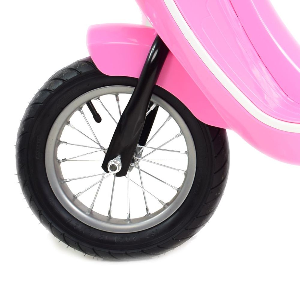 Akumuliatorinis rožinis retro motoroleris WATERPROOF/sx-2438