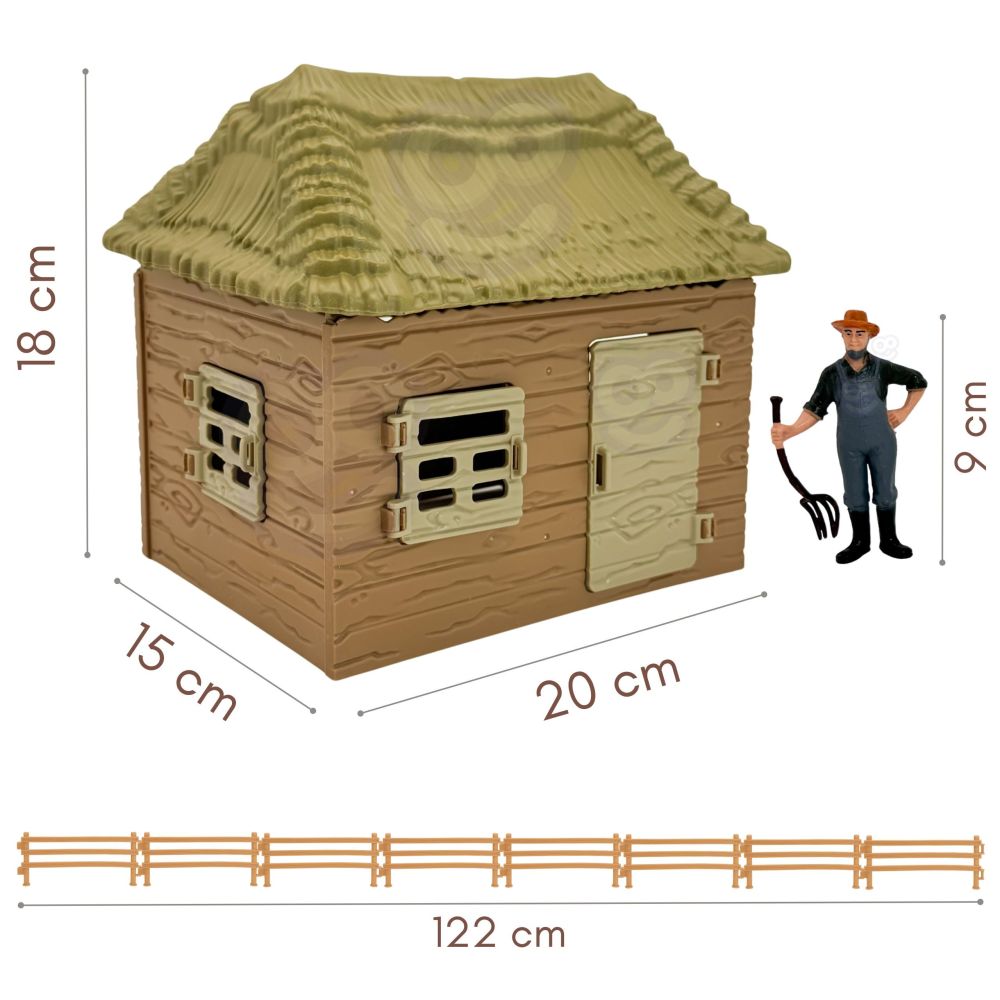 WOOPIE Farm Animal House Figures Set 37 pcs Little Farmer 