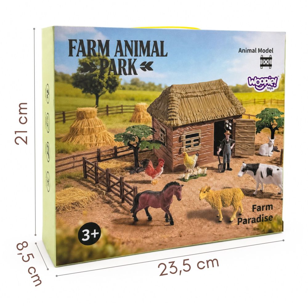 WOOPIE Farm Animal House Figures Set 37 pcs Little Farmer 