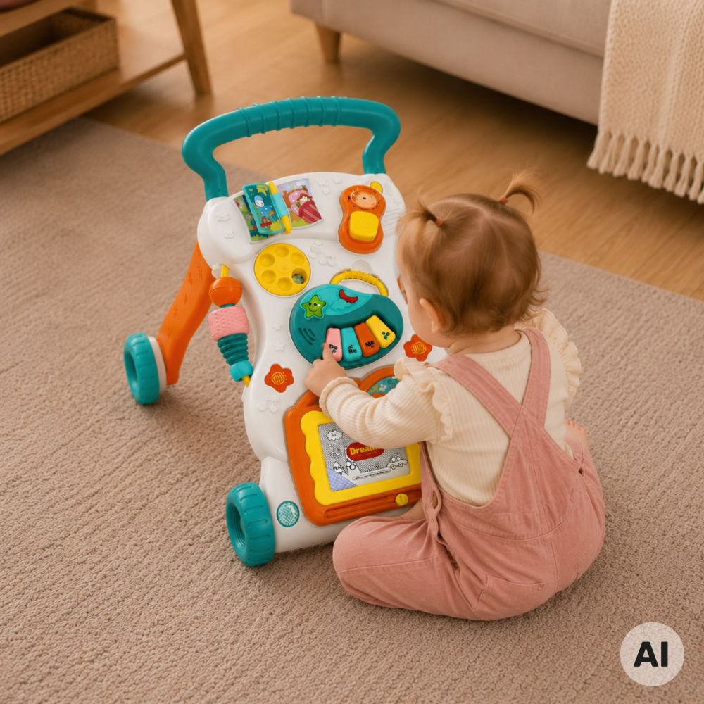 WOOPIE BABY Playing Walker with Scrapbook 