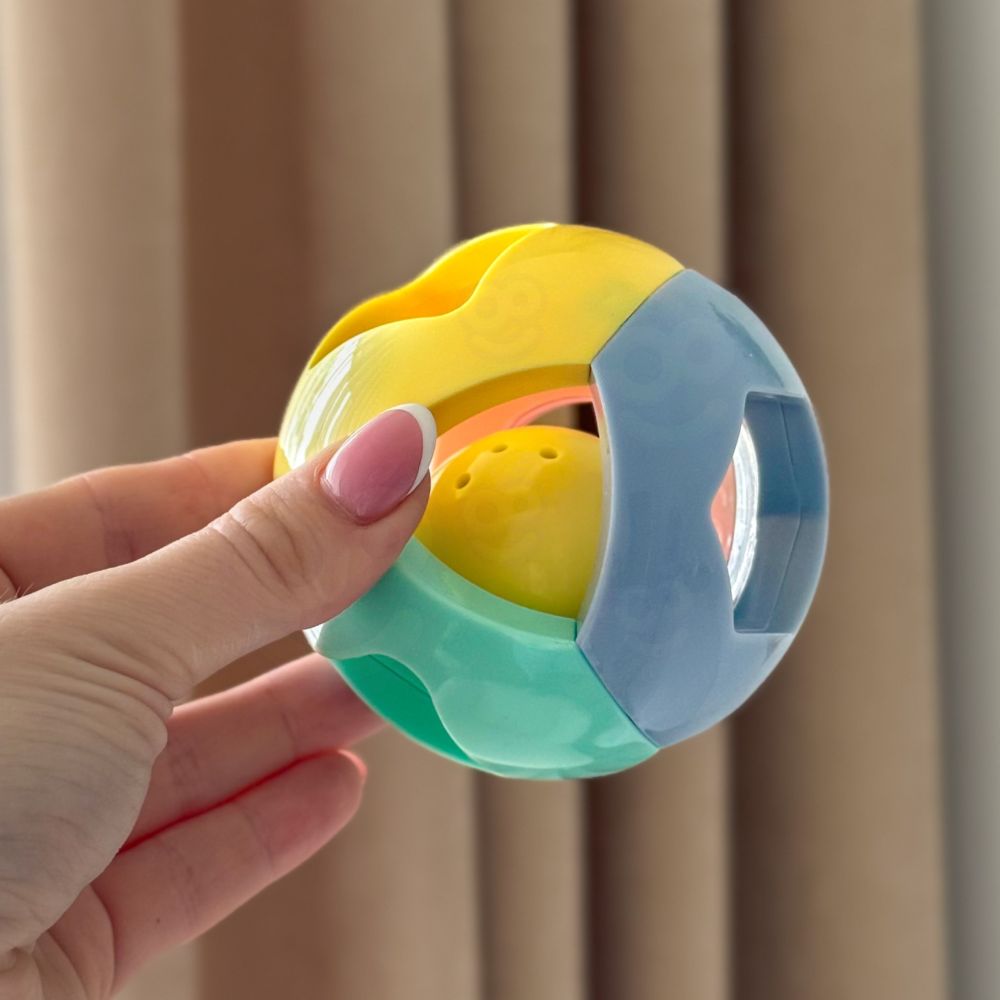 Barškutis kamuoliukas WOOPIE BABY pastelinės spalvos, 0 mėn. ir vyresniems
