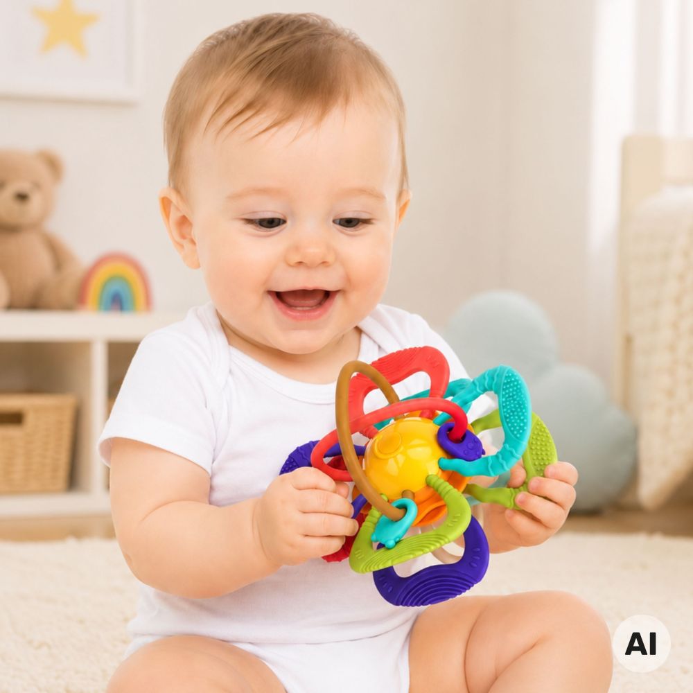 WOOPIE BABY Sensory Ball Teether for Babies 