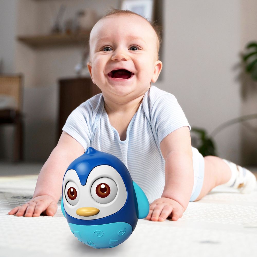 Sensorinis pingvinas WOOPIE BABY mėlynas