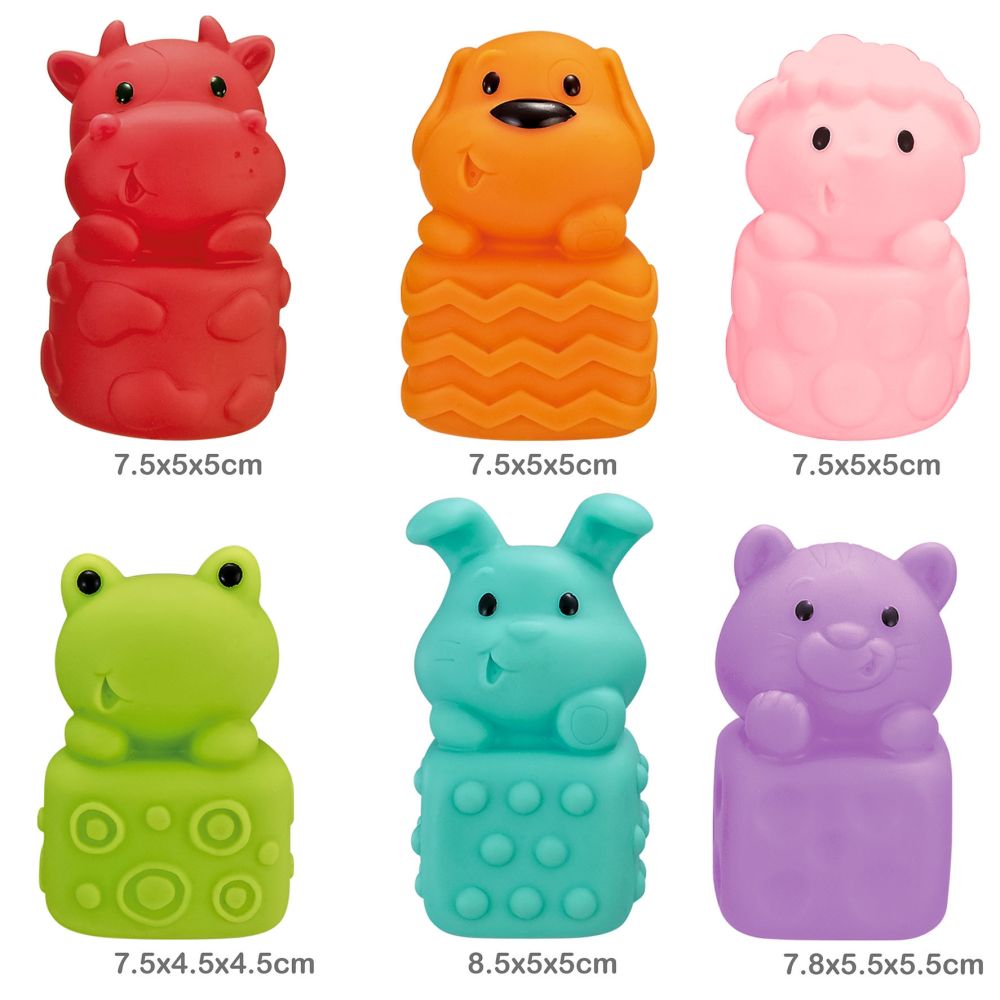 WOOPIE BABY Soft Sensory Animals Set of 6 