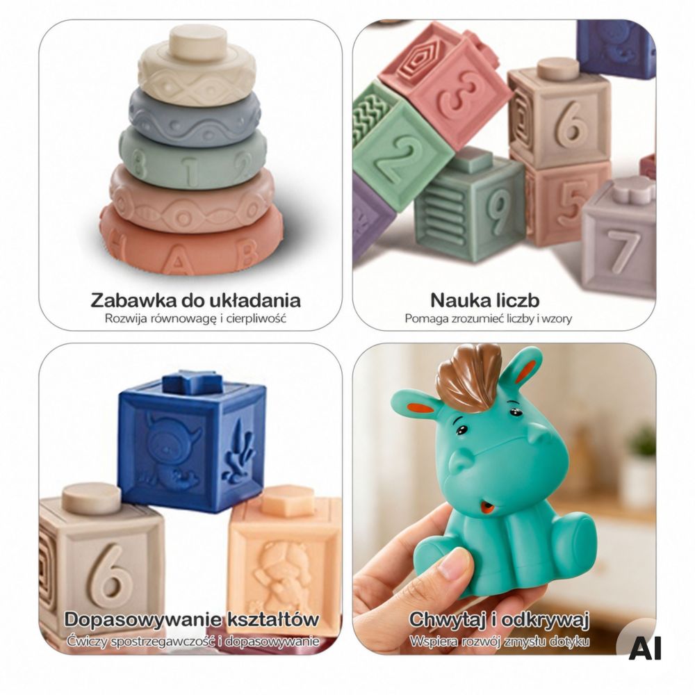 WOOPIE BABY Set of 27 Soft Sensory Blocks 