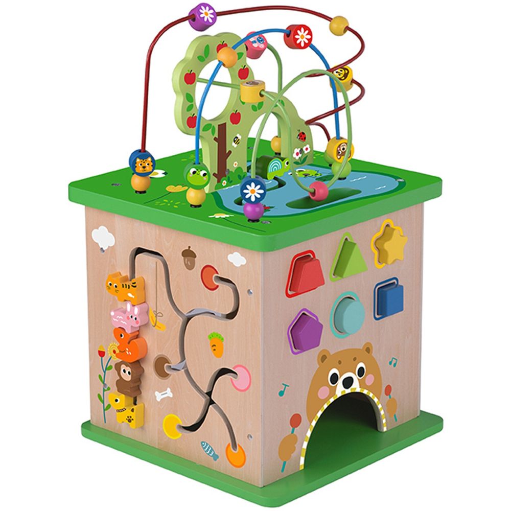 Medinis edukacinis kubas TOOKY TOY 5-in-1 Miškas