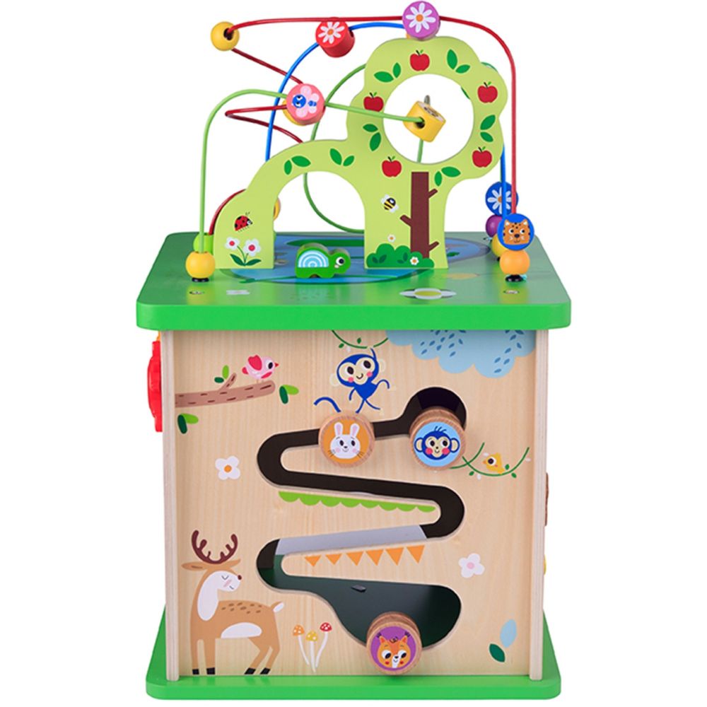 Medinis edukacinis kubas TOOKY TOY 5-in-1 Miškas