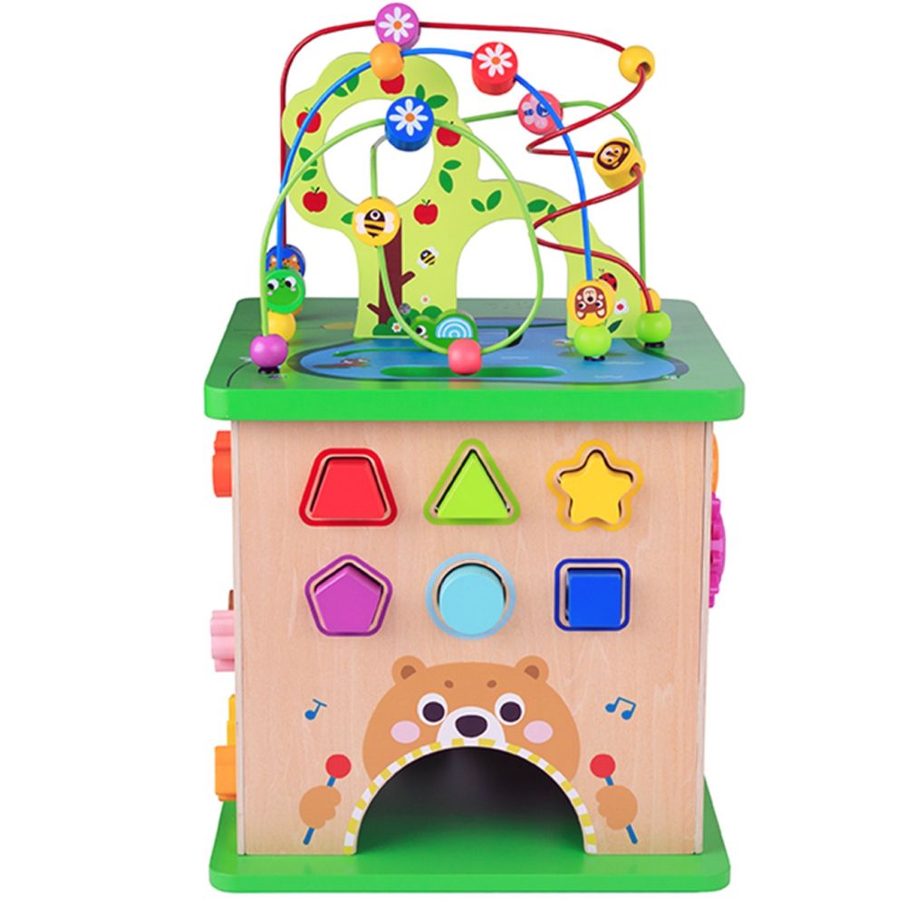 Medinis edukacinis kubas TOOKY TOY 5-in-1 Miškas