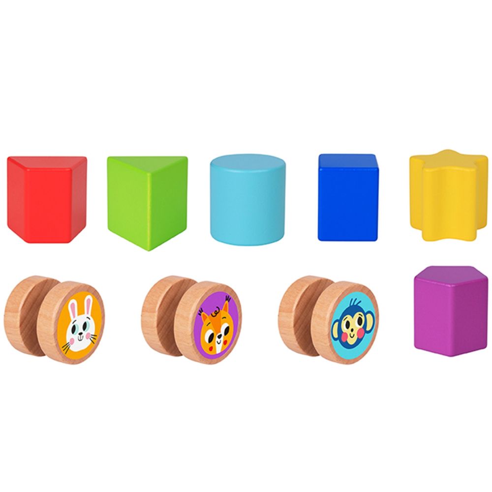 TOOKY TOY Educational Cube Sorter Maze Intertwining Animals 