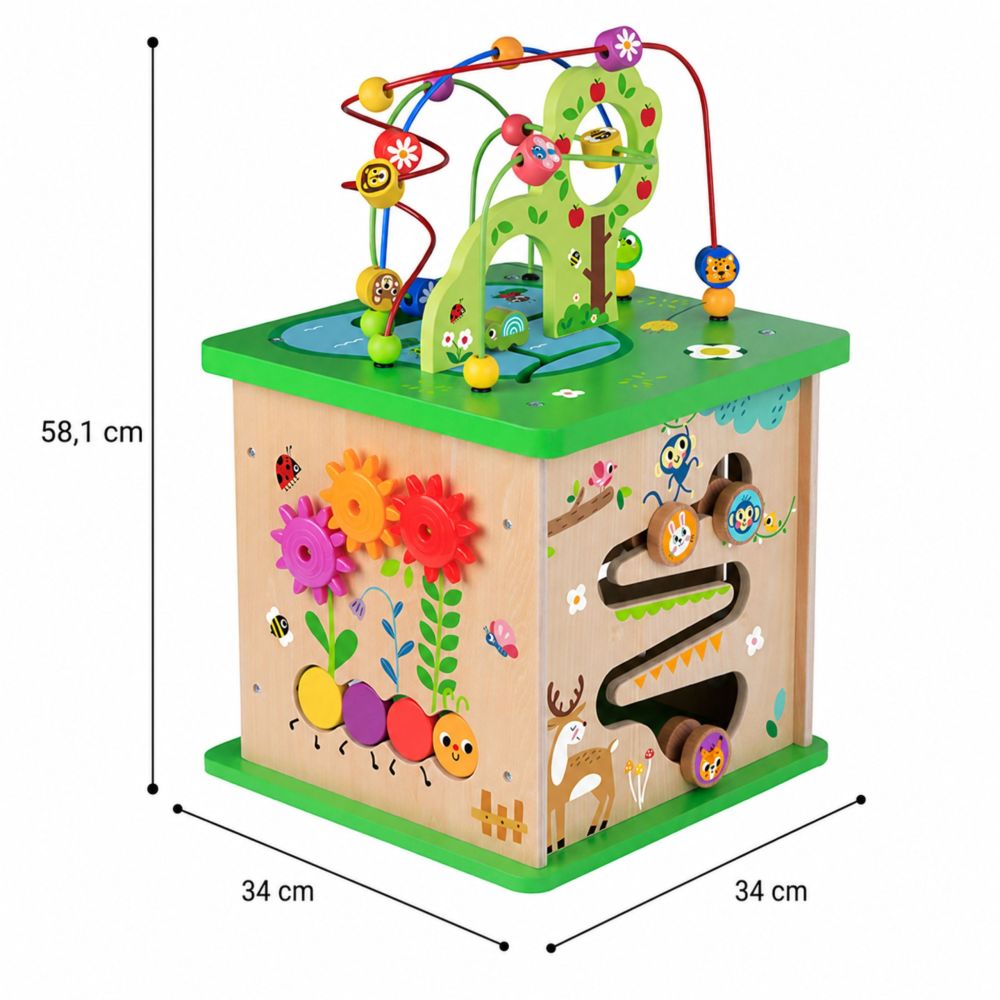 Medinis edukacinis kubas TOOKY TOY 5-in-1 Miškas